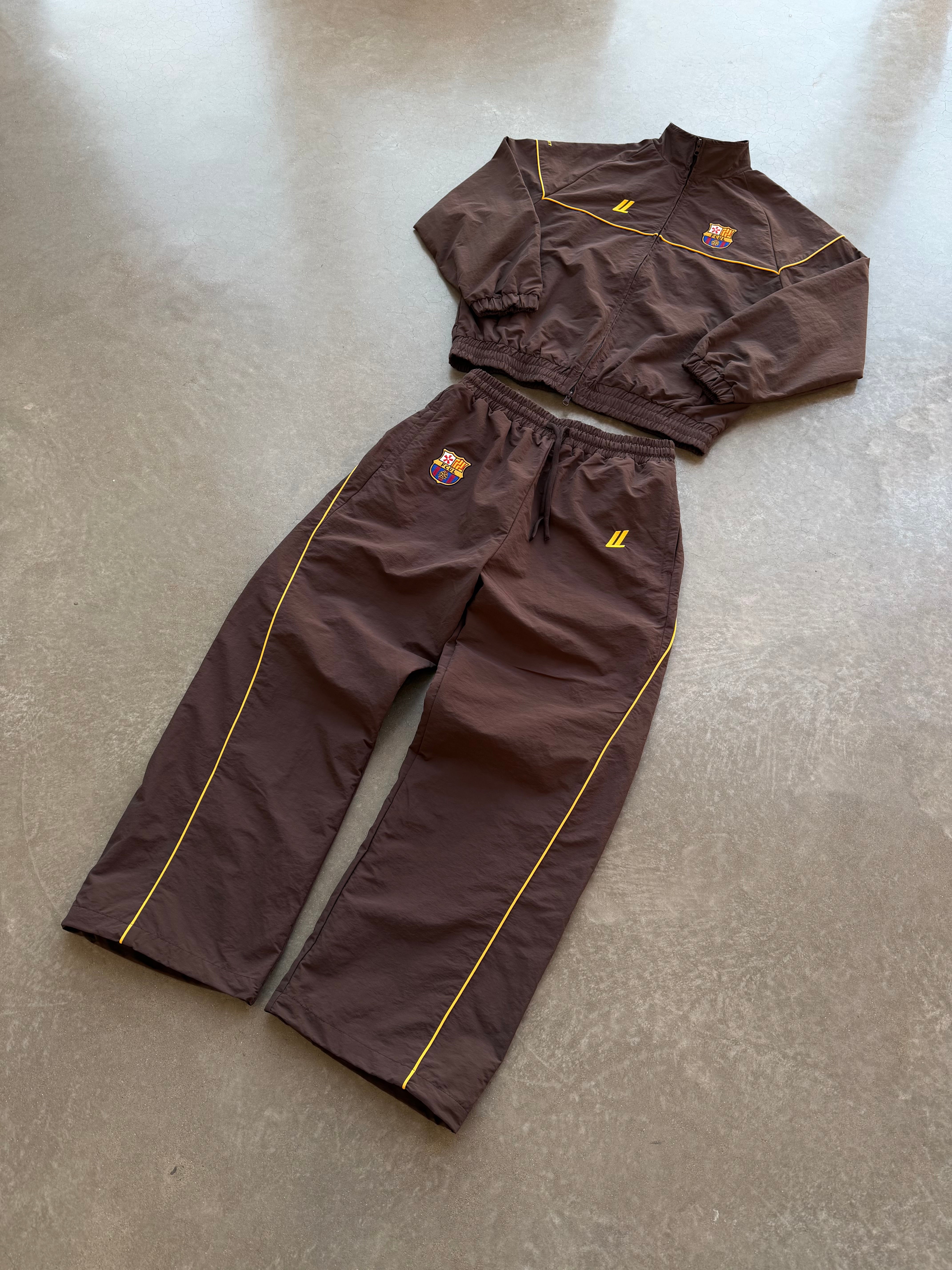 Brown Barca Track Pants | Ultralight London