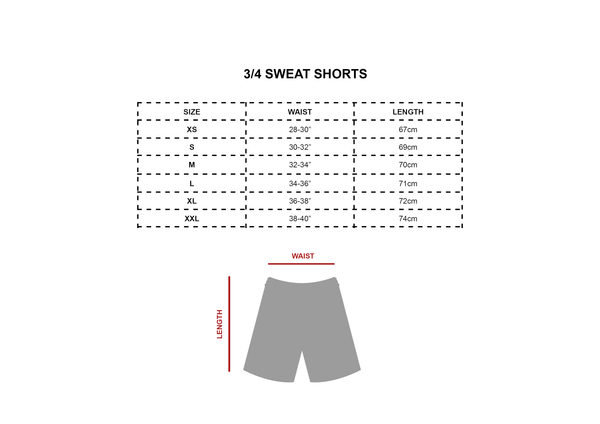 BULLY 3/4 SWEAT SHORTS IN GREY