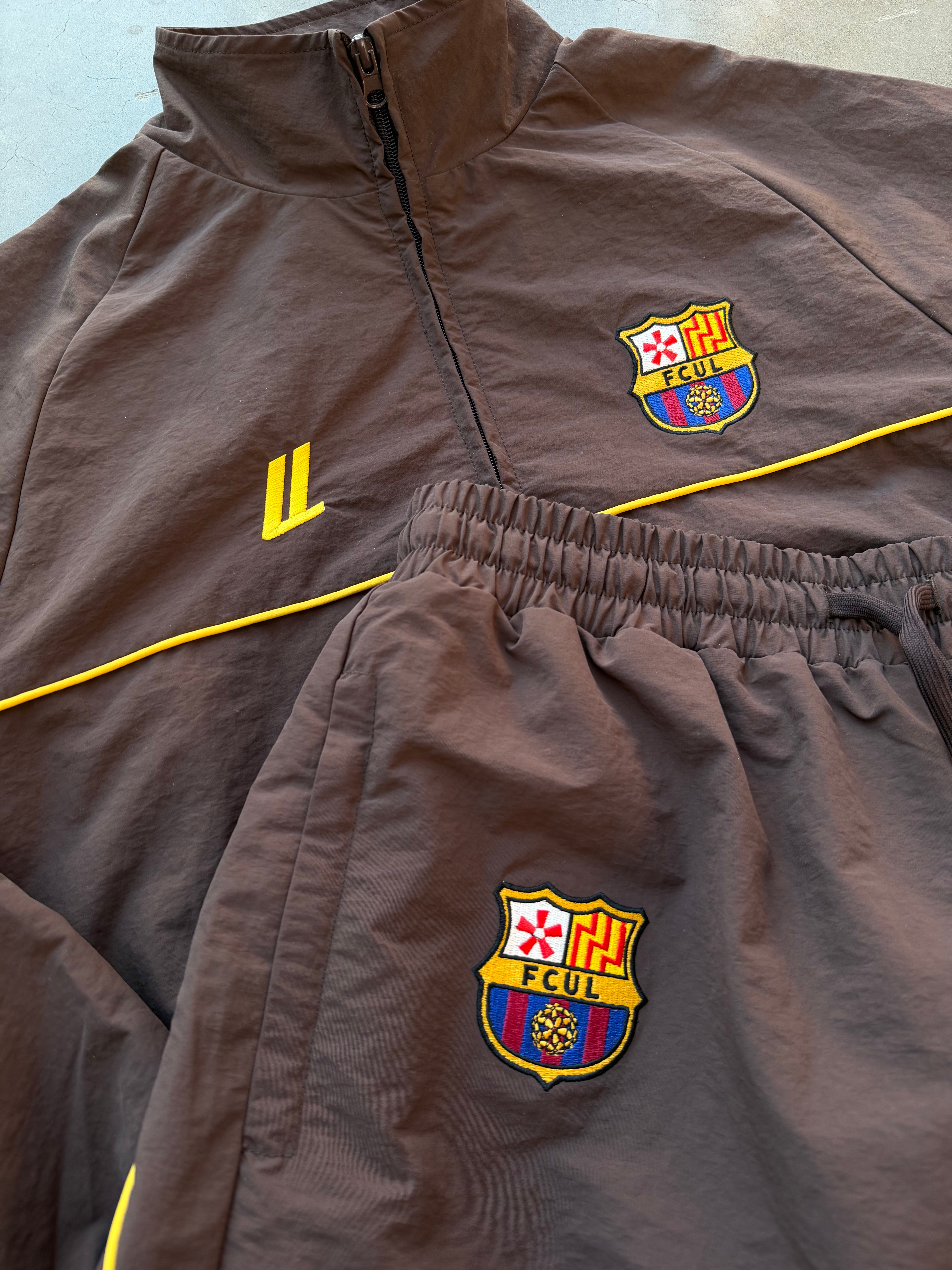 Brown Barca Track Jacket | Ultralight London