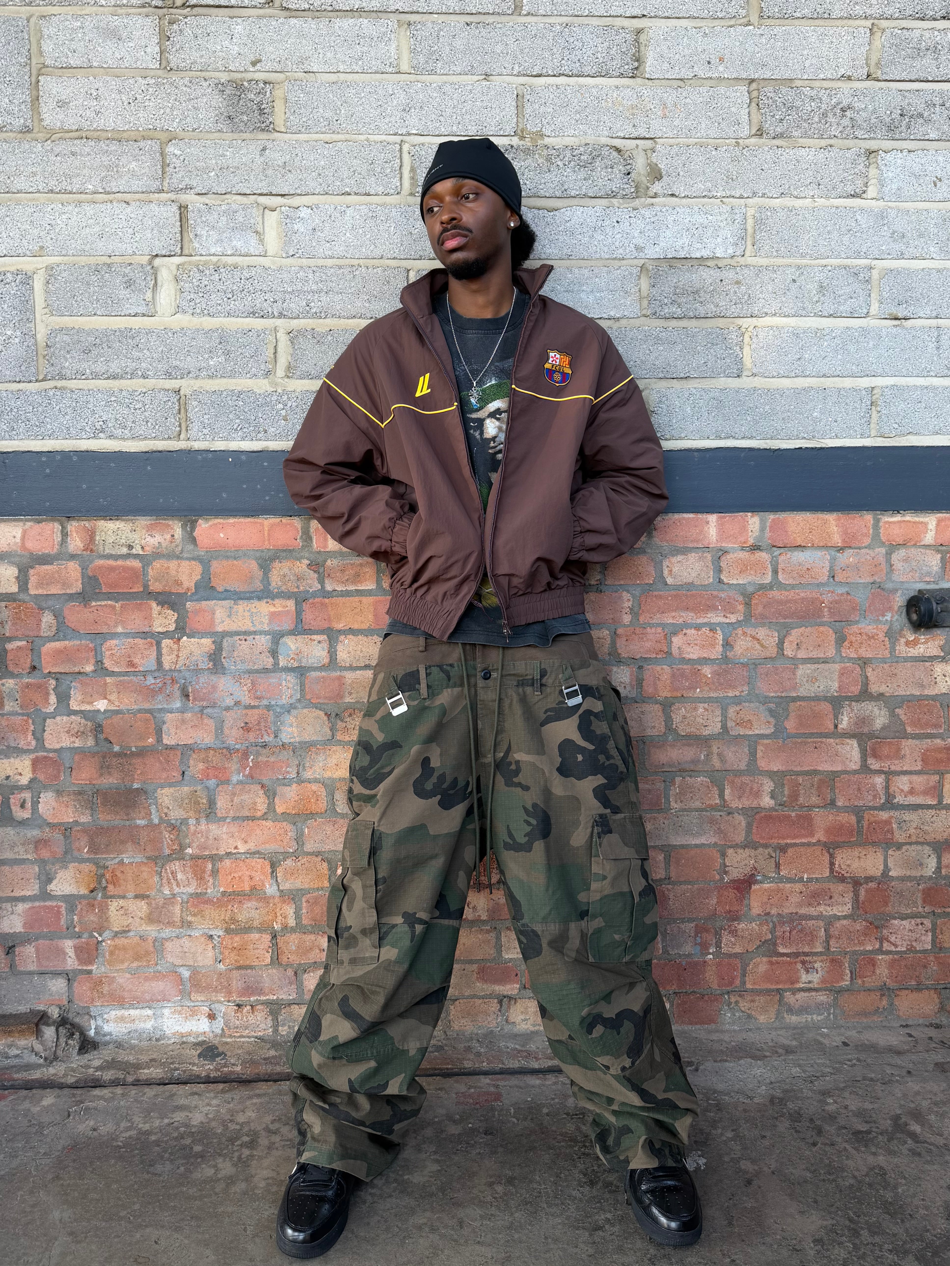 Brown Barca Track Jacket | Ultralight London