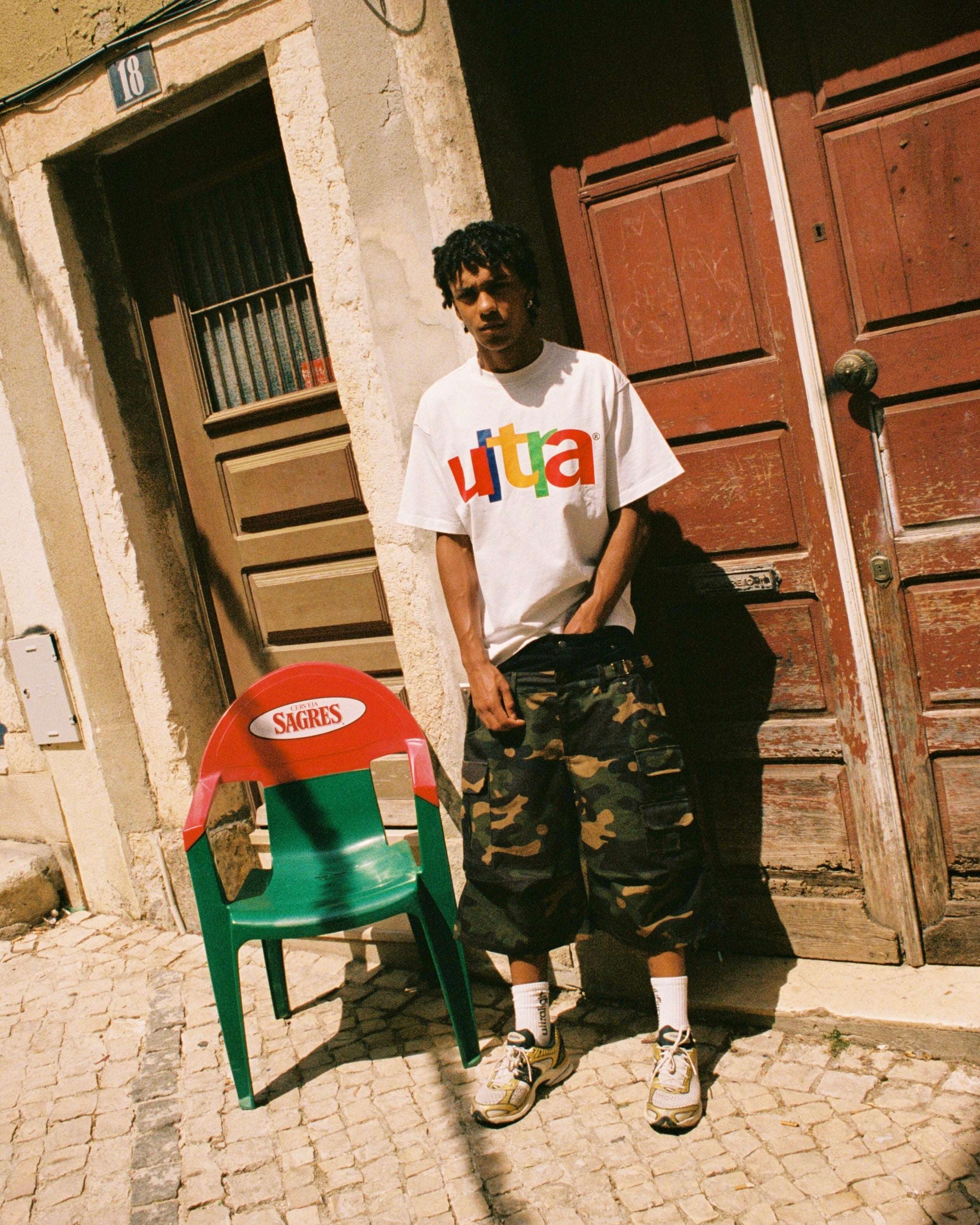 DOUBLE-WAIST CAMO CARGOS