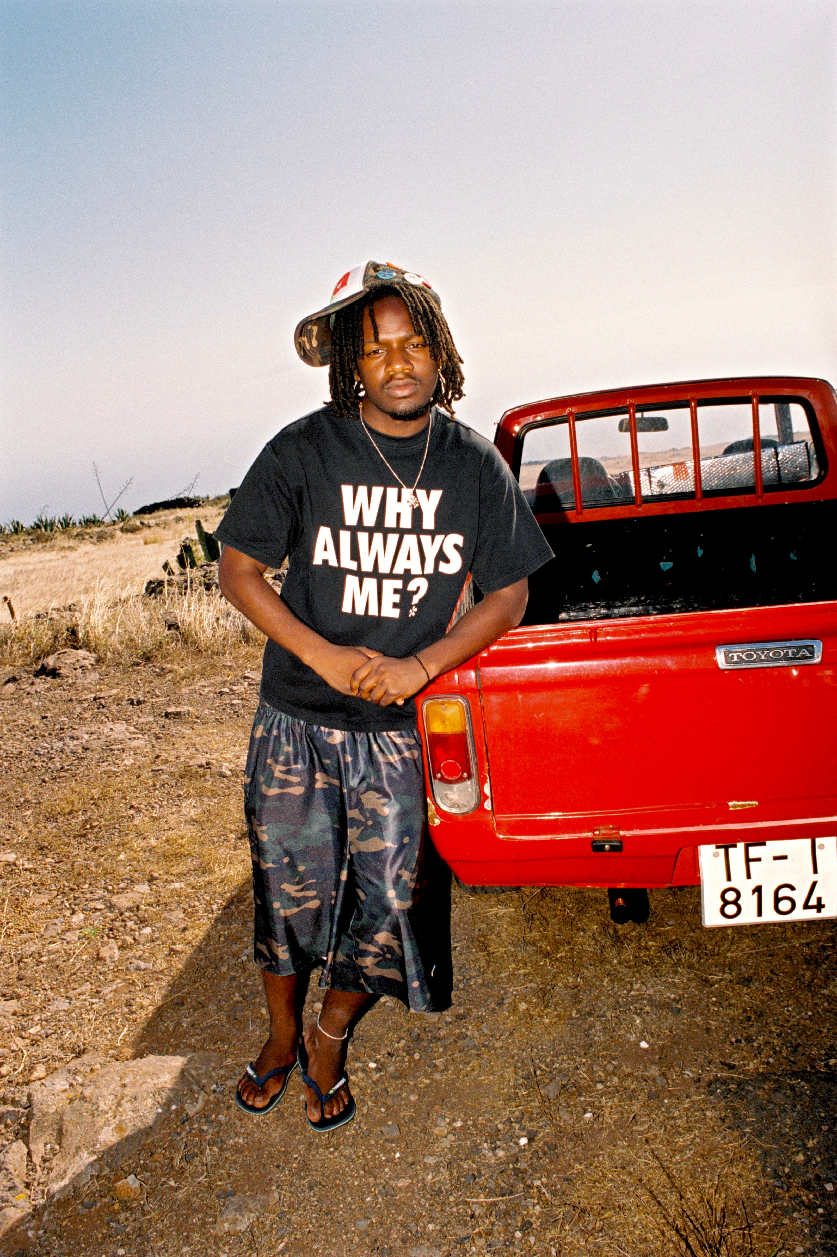 WHY ALWAYS ME TEE IN VINTAGE BLACK