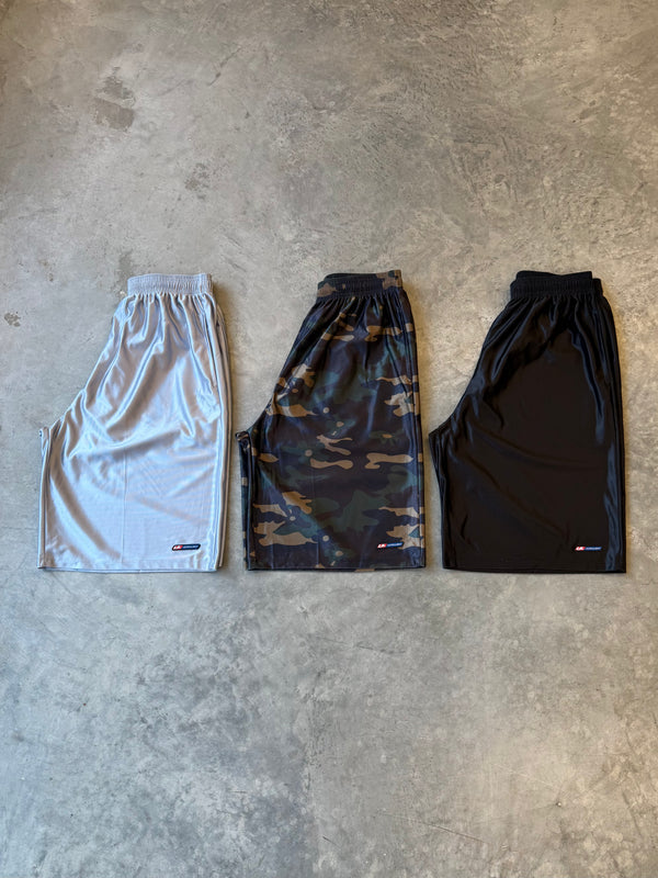BALLHOG MESH SHORTS IN SILVER