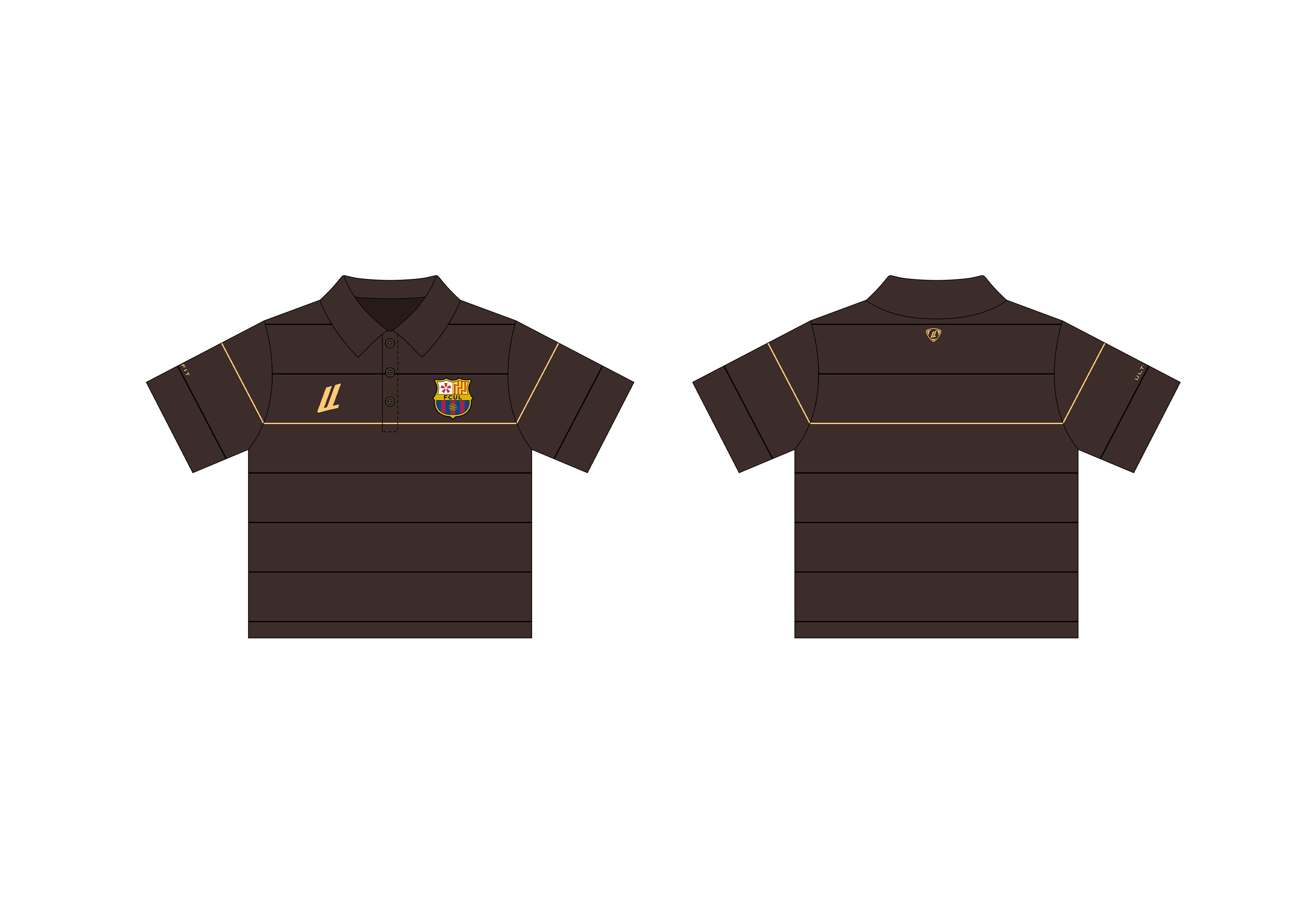 Brown Barca Polo Shirt | Ultralight London