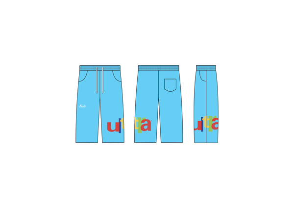 BULLY 3/4 SWEAT SHORTS IN AQUA
