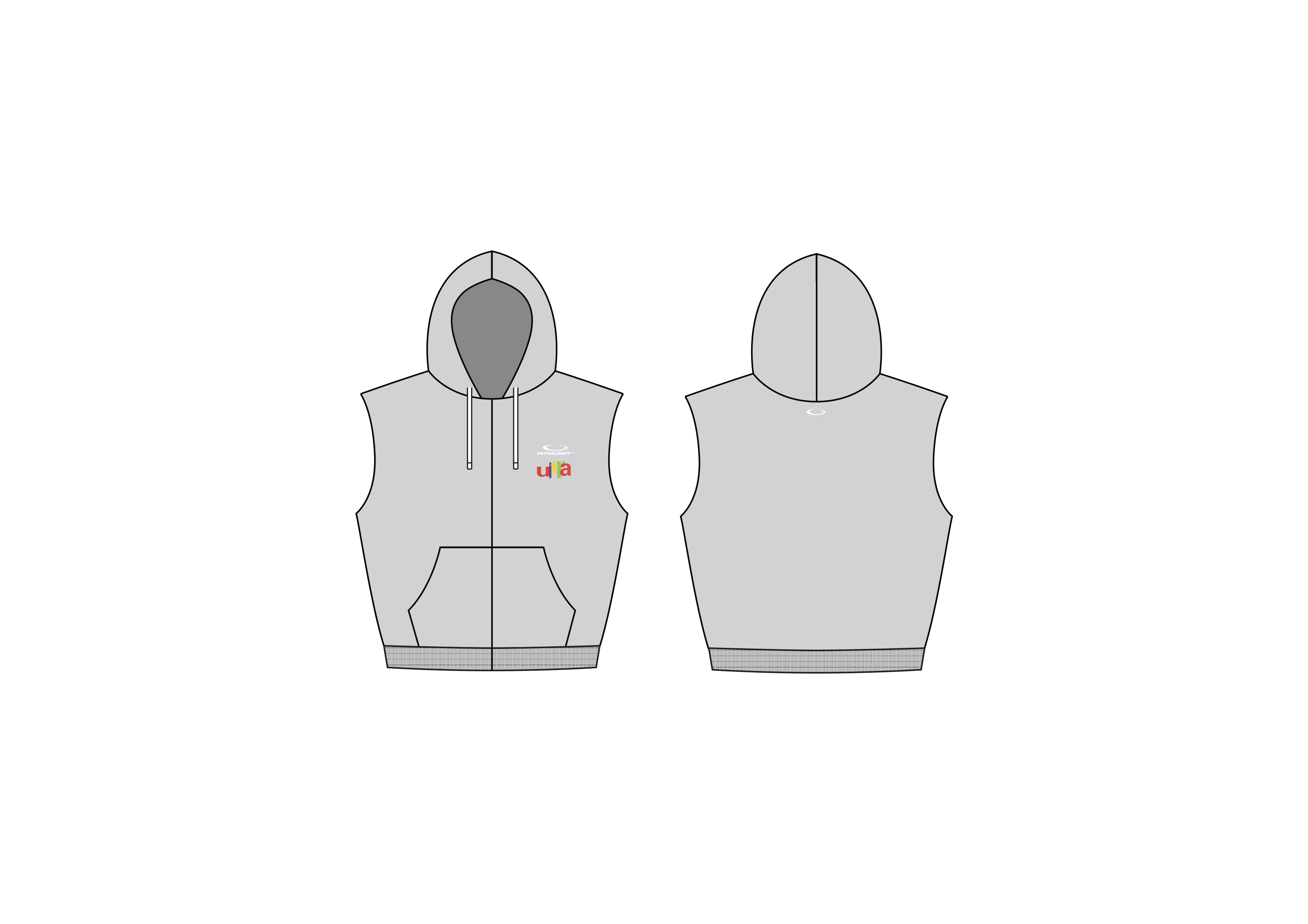 BULLY SLEEVELESS HOODIE IN GREY